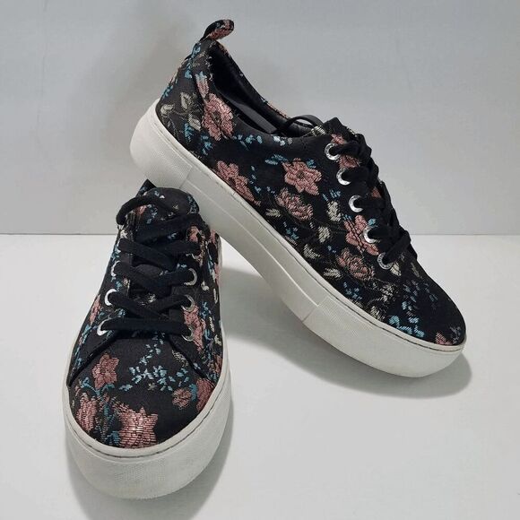 J/SLIDES NYC Black Assure Floral Sneakers by J Slides Size 7 - Picture 8 of 10